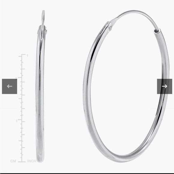 Simple Joy Hoop Earrings, Silver new - Picture 5 of 7